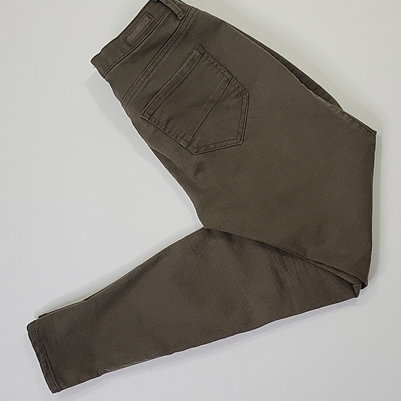 Zara Brown Moto Skinny Jeans SZ 2 - Picture 2 of 14